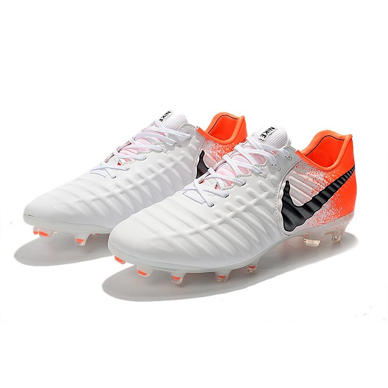 Nike Tiempo Legend Elite FG Bílý oranžový Černá